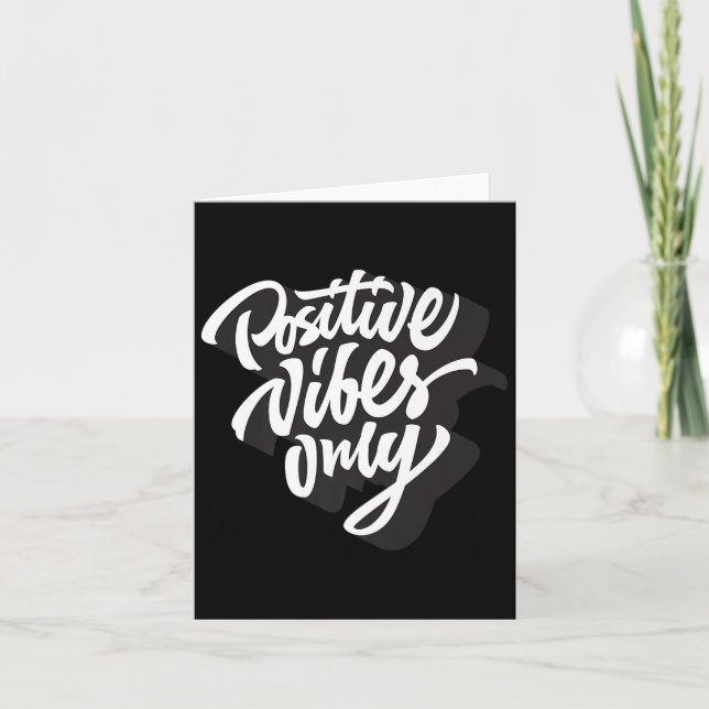 Carte T-shirt Vibes positives uniquement, Good Vibes Sho (Devant)