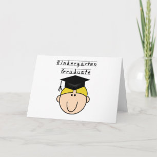 Carte T-shirts blonds de diplômé de jardin d'enfants de