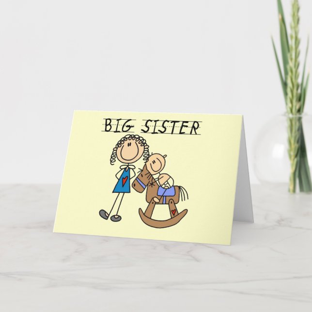 Carte T-shirts et cadeaux Big Sister Baby Brother (Devant)