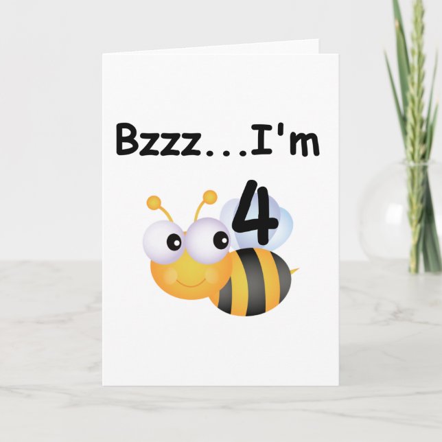 Carte T-shirts et cadeaux Buzz Bumblebee 4e anniversaire (Devant)