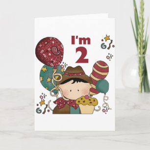 Carte T-shirts et cadeaux Cowboy 2e anniversaire