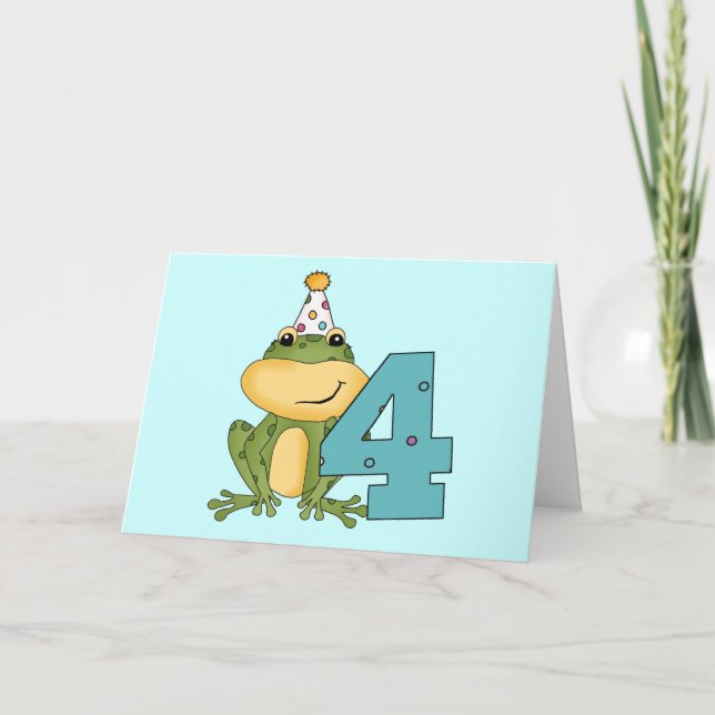 Carte T-shirts et cadeaux d'anniversaire de grenouille (Devant)