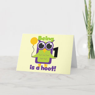 Carte T-shirts et cadeaux d'anniversaire de hibou de