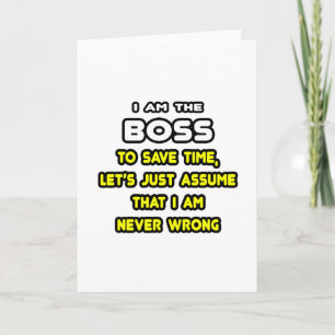 Carte T-shirts et cadeaux de Boss amusants