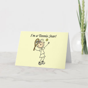 Carte T-shirts et cadeaux des étoiles Girl Tennis