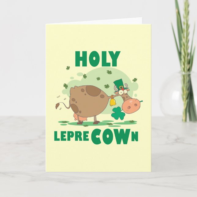 Carte T-shirts et cadeaux HOLY LepreCOWn (Devant)