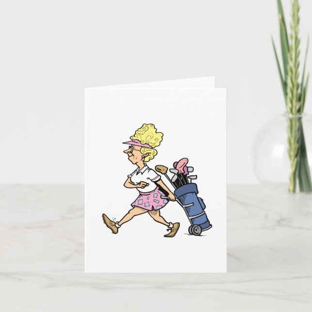 Carte T-shirts et cadeaux Lady Golfer (Devant)