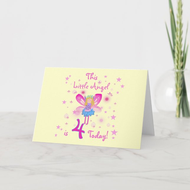Carte T-shirts et cadeaux Little Angel 4th Birthday (Devant)