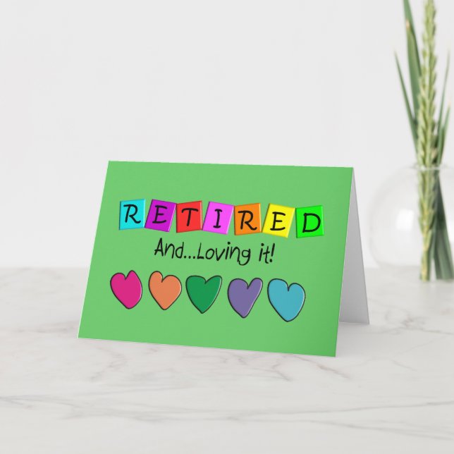 Carte T-shirts et cadeaux "Retraité and Love it" (Devant)