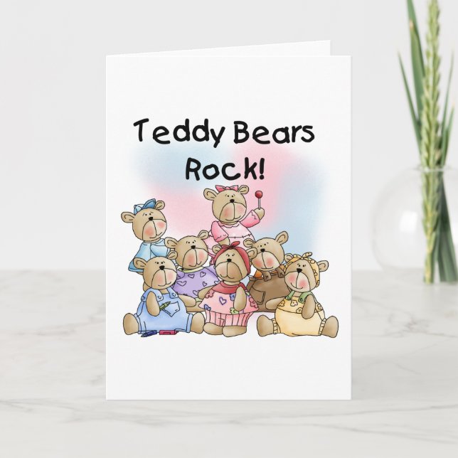 Carte T-shirts et cadeaux Rock nounours (Devant)