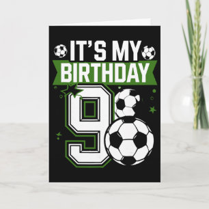 Carte T-shirts pour garçon d'anniversaire 9 Football C'e