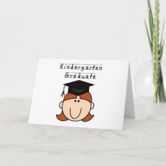 Carte T-shirts rouges de diplômé de jardin d'enfants de