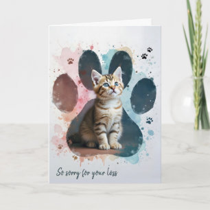 Carte Tabby Kitten Sympathie pour animal de compagnie