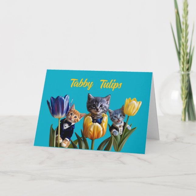 Carte Tabby Tulips (Devant)