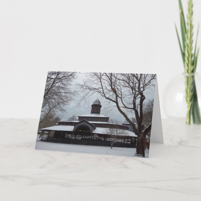Carte Tabernacle et ciel gris neige - Martha's Vineyard (Devant)