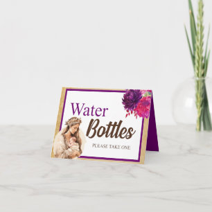 Carte Table de bouteilles d'eau de Baby shower de Boho v