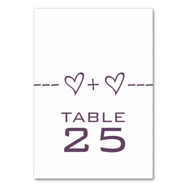 Carte Table d'équation de coeur violet (Par défaut)