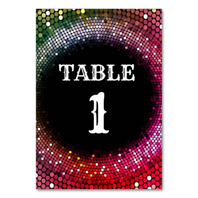 Carte table Disco Party (Par défaut)