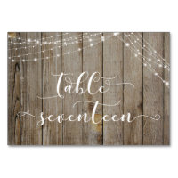 Carte Table Dix-Sept Bois Patiné Brun & Lumières