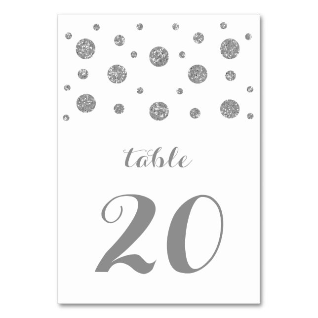 Carte table Mariage Confetti Parties scintillant a (Par défaut)