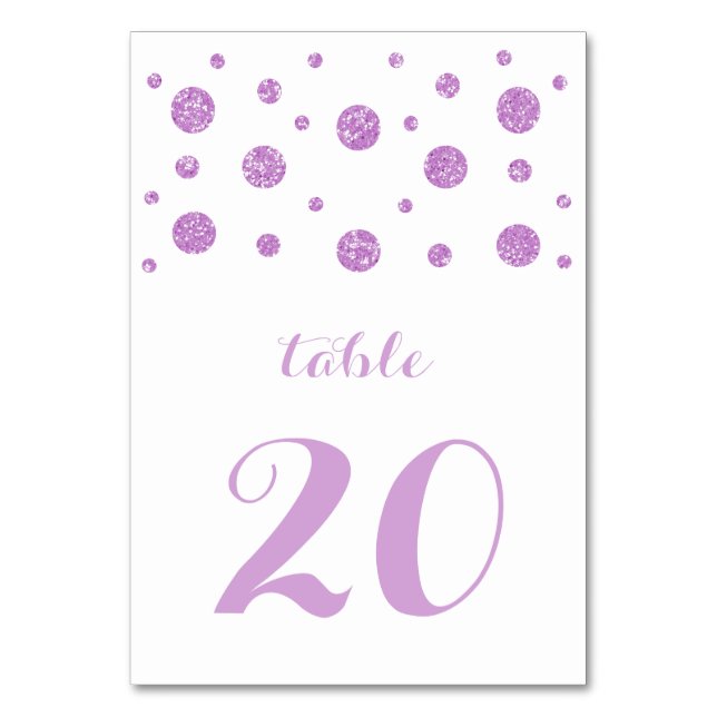 Carte table Mariage Confetti Parties scintillant v (Par défaut)
