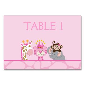 Carte table personnalisée Queen of the Jungle & Fr
