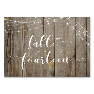 Carte Table Quatorze Bois Patiné Brun & Lumières