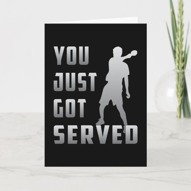 Carte Table Tennis Ping Paddle Joueur Drôle Cadeau (Devant)