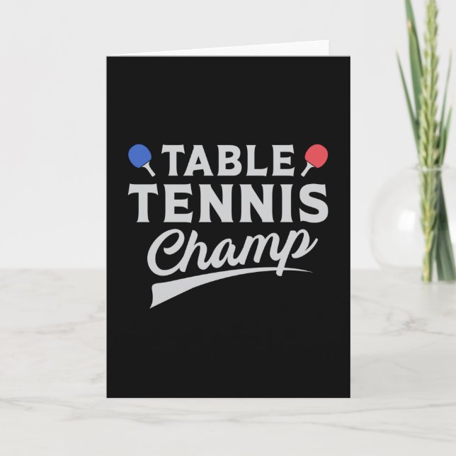 Carte Table Tennis Ping Pong Player Paddle Drôle Cadeau (Devant)