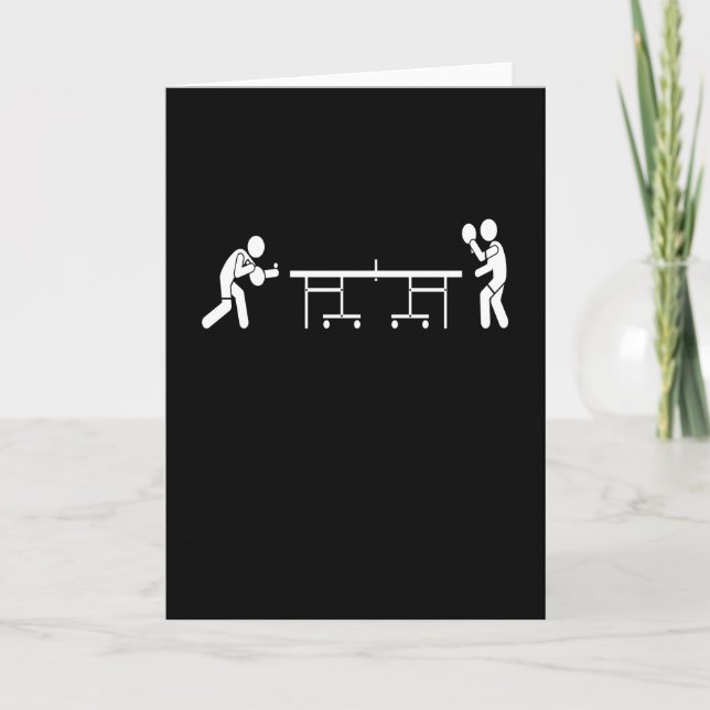 Carte Table tennis players Ping Pong (Devant)