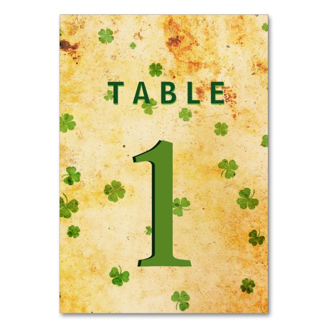 Carte table vintage Shamrock irlandaise (Par défaut)