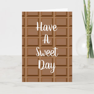 Carte Tablette de chocolat marron à motif