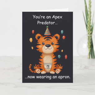 Carte Tablier d'humour d'anniversaire de prédateur suprê