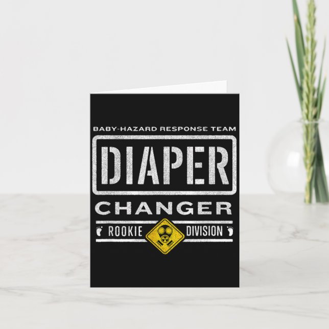 Carte Tâche drôle de changer les couches - Futur papa (Devant)