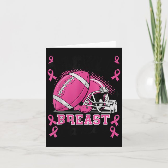 Carte Tackle Breast Cancer Awareness Nk Ribbon Football  (Devant)