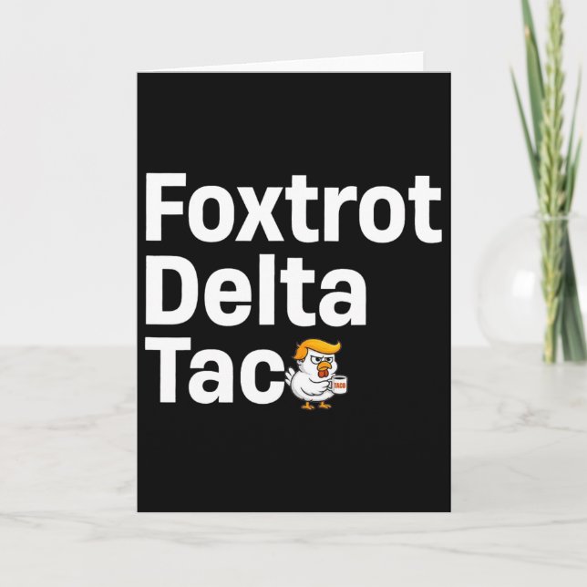 Carte Taco7 Delta Foxtrot Drôle  (Devant)