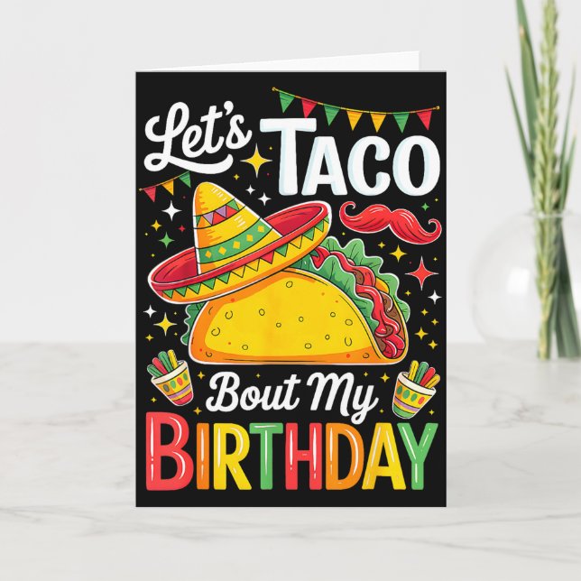 Carte Taco à propos d'anniversaire drôle cinco de mayo m (Devant)