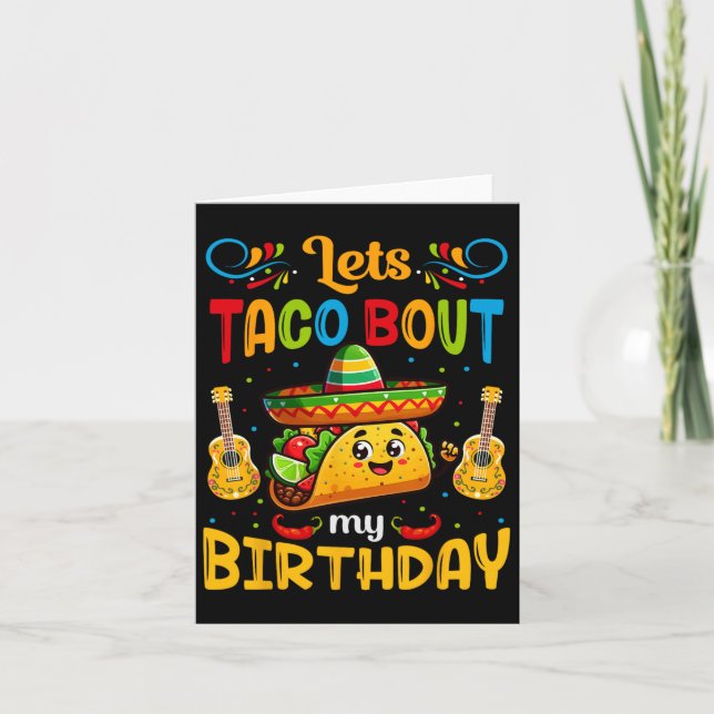 Carte Taco À propos de mon anniversaire Taco Anniversair (Devant)
