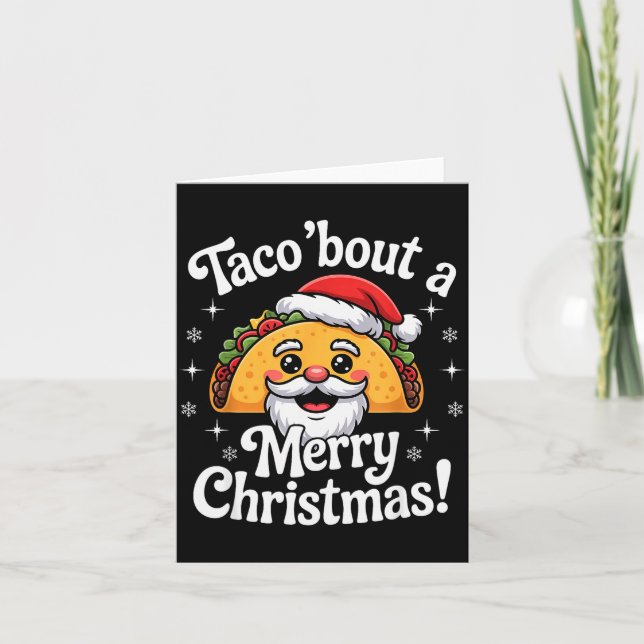 Carte Taco ‘bout A Merry Christmas Food Puns Mexican San (Devant)