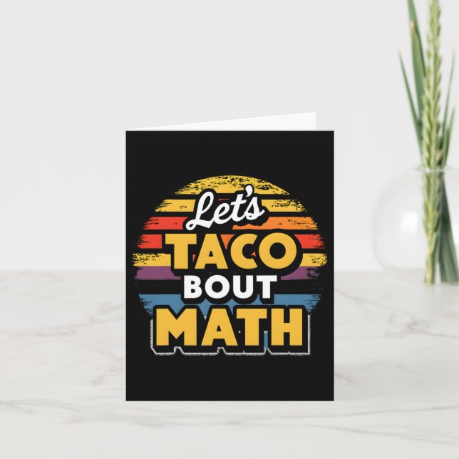 Carte Taco bout Math ! Cinco De Mayo Drôle de Thé Mathém (Devant)