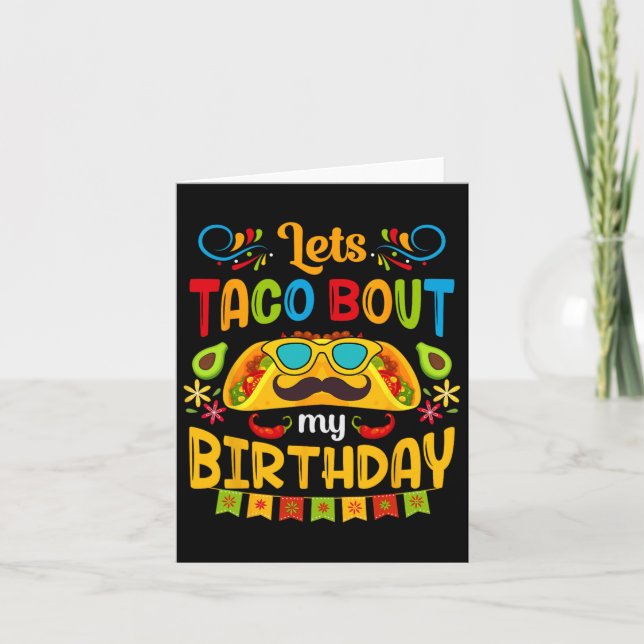 Carte Taco Bout Mon Anniversaire Né Sur Cinco De Mayo (Devant)