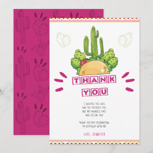 Carte Taco Cactus Merci mexicain