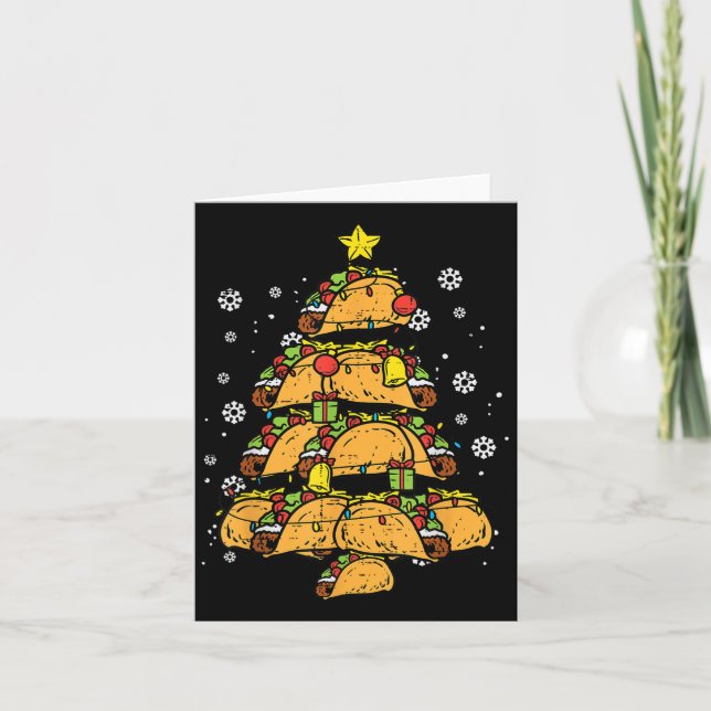 Carte Taco Christmas Tree Xmas Mexican Food  (Devant)