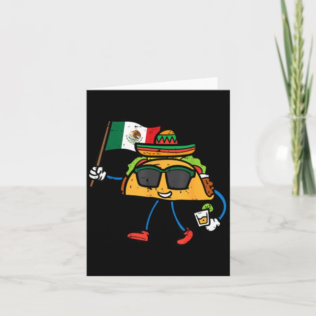 Carte Taco Drapeau Mexique Cinco De Mayo Mexicain (Devant)
