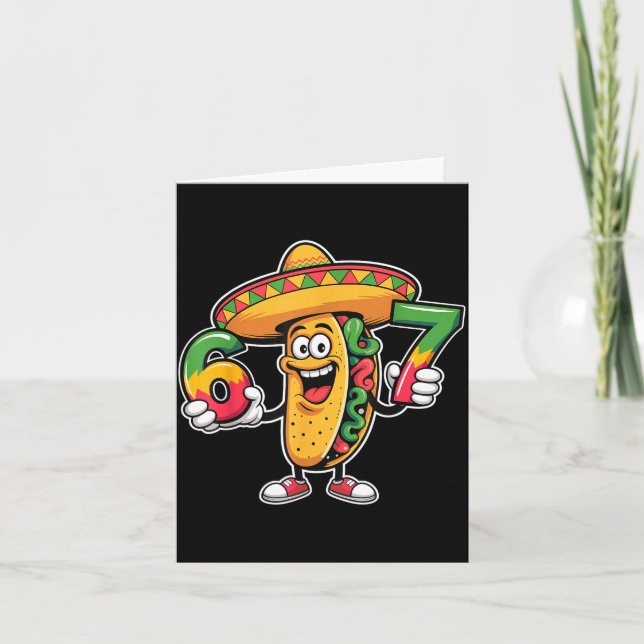 Carte Taco drôle 67 meme cinco de mayo fête design  (Devant)