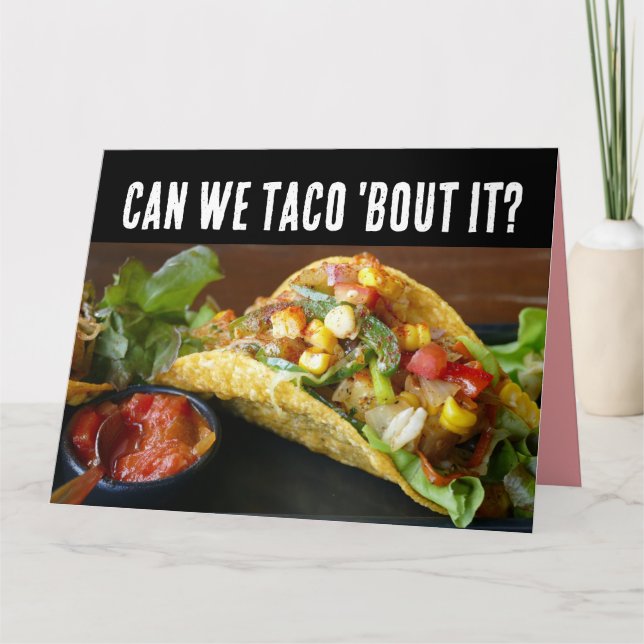 CARTE TACO FUNNY BANNITHDAY GREETING CARD (Devant)