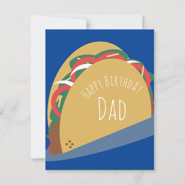 Carte Taco Joyeux Anniversaire Papa père grand-père Cart (Devant)