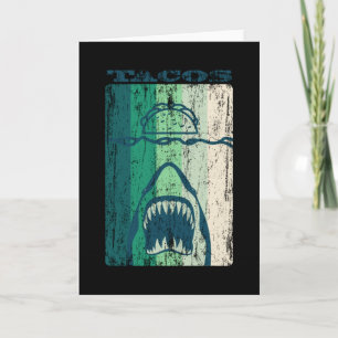 Carte TACO SHARK VINTAGE Drôle Amateur De Tacos Mardi Ta
