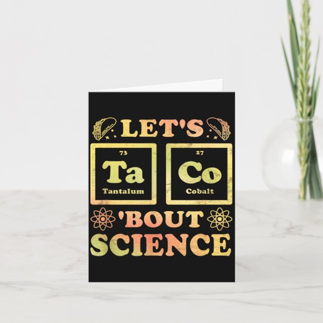 Carte Taco tacos cinq mai tableau périodique science (Devant)