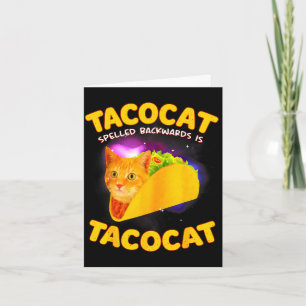 Carte Tacocat écrit à l'envers est tacocat chat mème tac